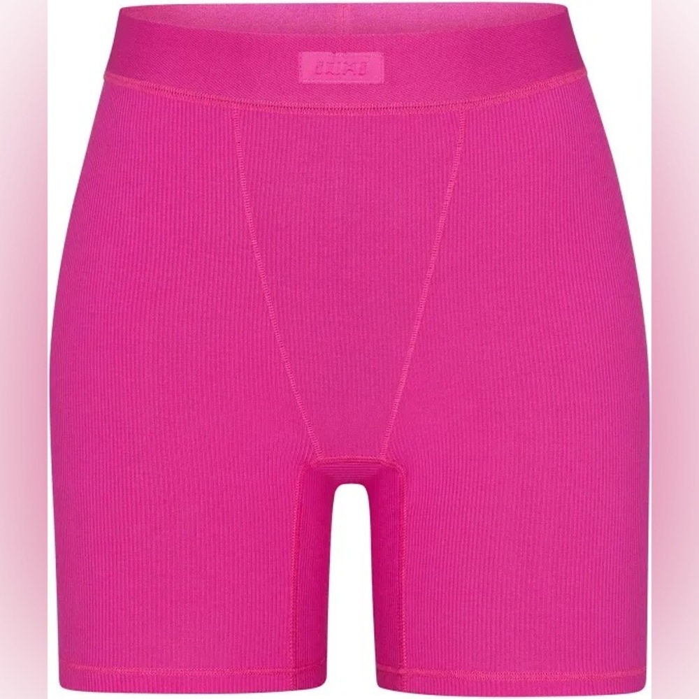 Skims Soft Lounge Boxer Shorts Hot Pink Medium